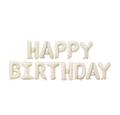 16" Krem Happy Birthday Folyo Balon