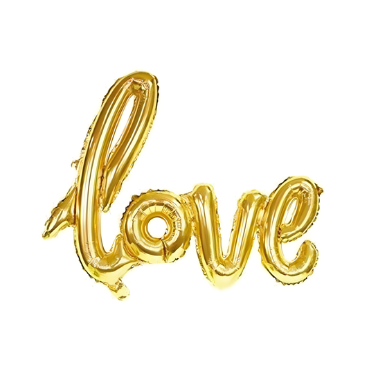 Gold Love İmza Folyo Balon