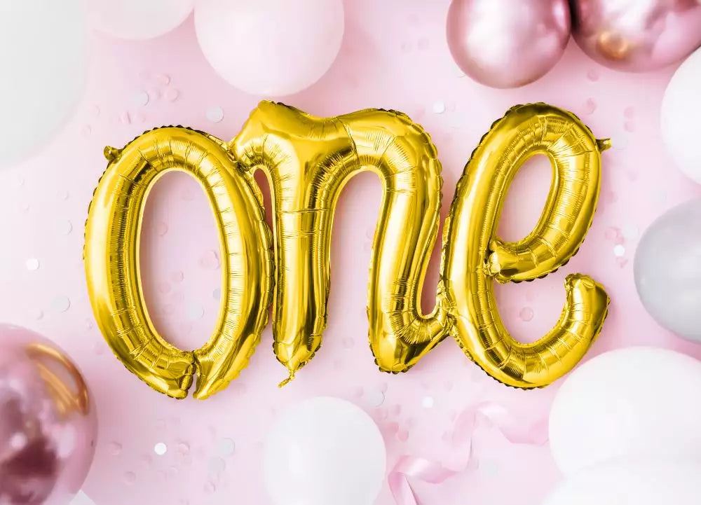 Gold One Birleşik Yazı Folyo Balon
