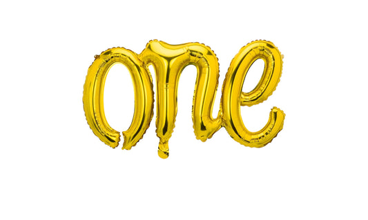 Gold One Birleşik Yazı Folyo Balon