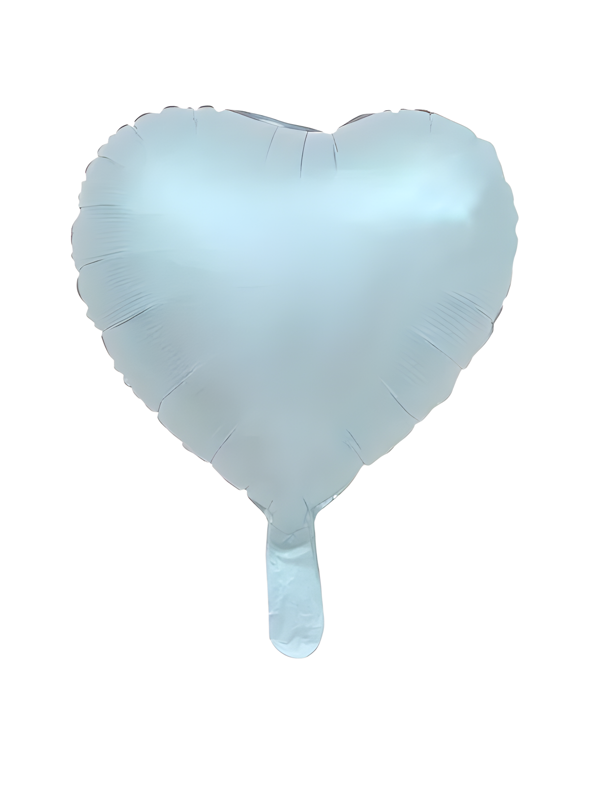 18" Saten Bebek Mavisi Kalp Folyo Balon 50'li Paket