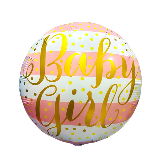 18" Pembe Desenli Bebek Yuvarlak Folyo Balon