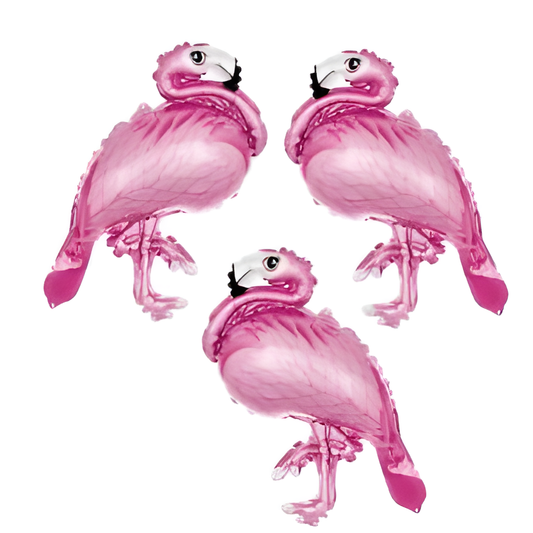 18" Mini Flamingo 3'lü Folyo Balon Seti