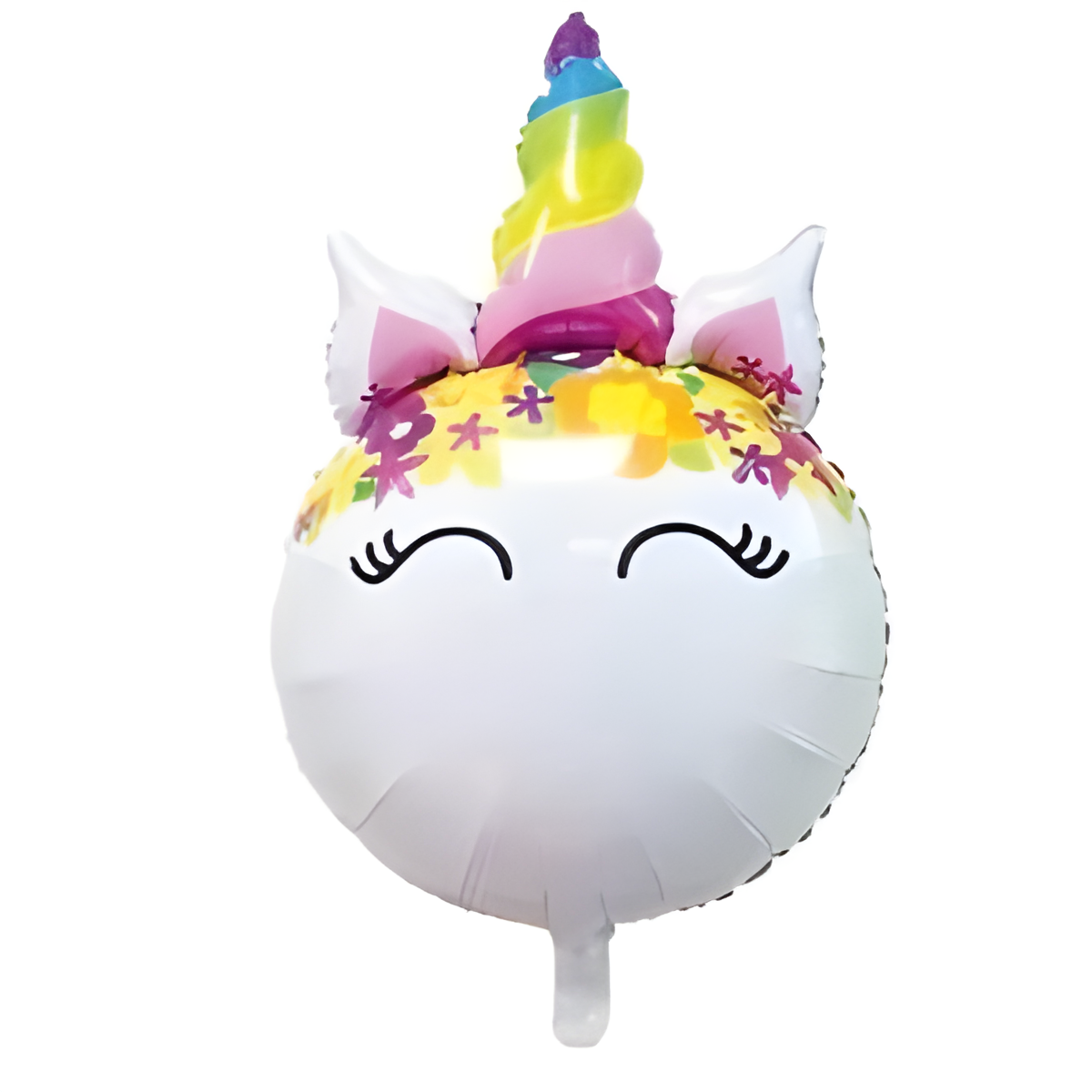 Kirpikli Çiçekli Unicorn Folyo Balon