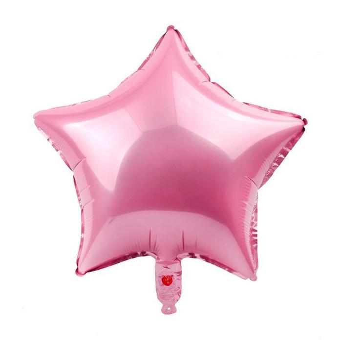 10" Pembe Yıldız Folyo Balon