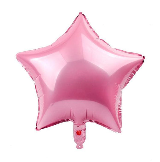 18" Pembe Yıldız Folyo Balon 10'lu Paket