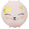 Retro Pembe Kedi Yuvarlak Folyo Balon
