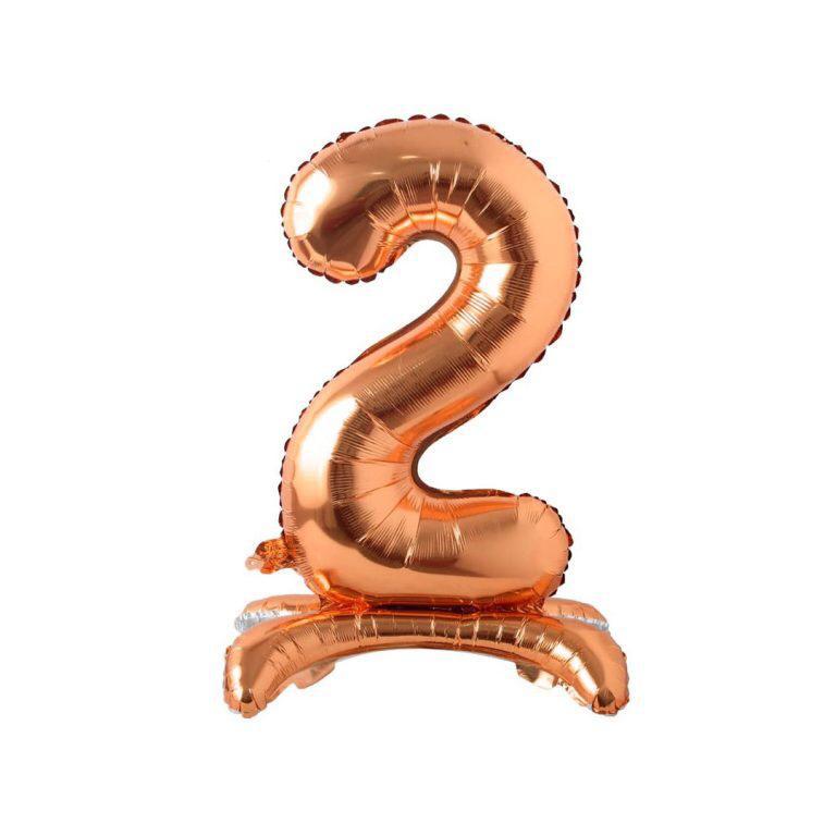 Ayaklı 34" Bronze Rakam Folyo Balon - 2
