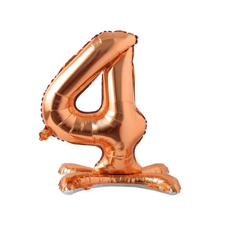 Ayaklı 34" Bronze Rakam Folyo Balon - 4