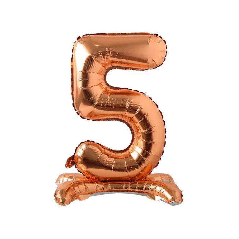 Ayaklı 34" Bronze Rakam Folyo Balon - 5