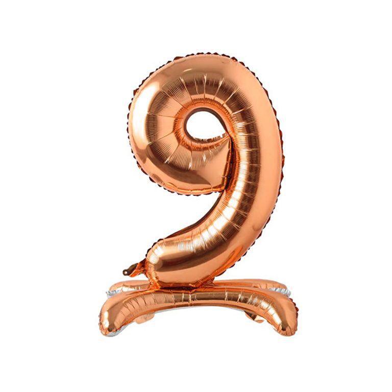 Ayaklı 34" Bronze Rakam Folyo Balon - 9