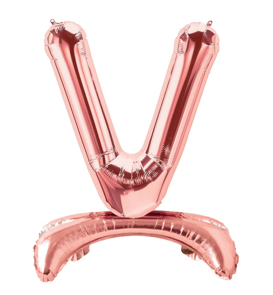 Ayaklı 34" Bronze Harf Folyo Balon - V