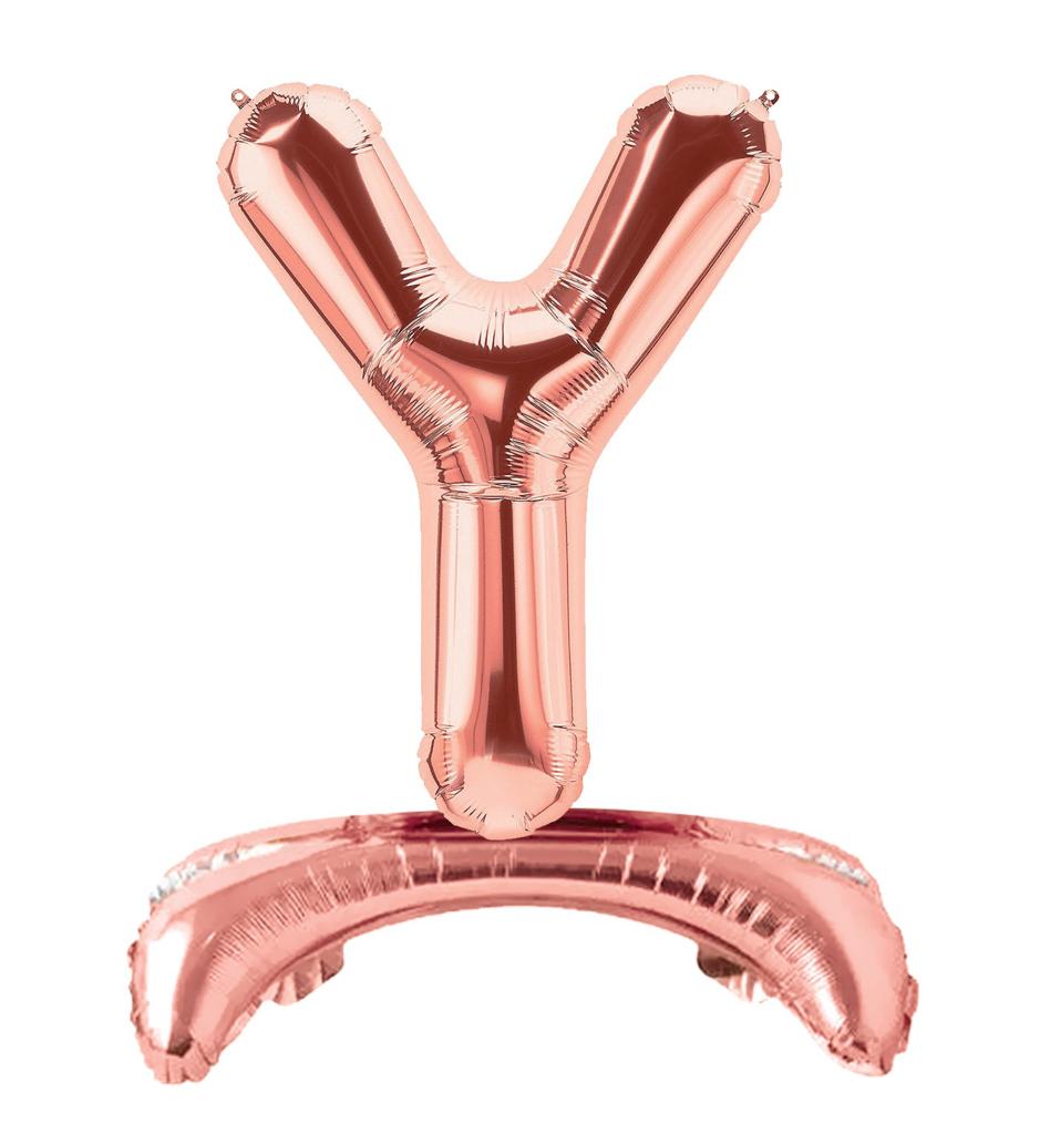 Ayaklı 34" Bronze Harf Folyo Balon - Y