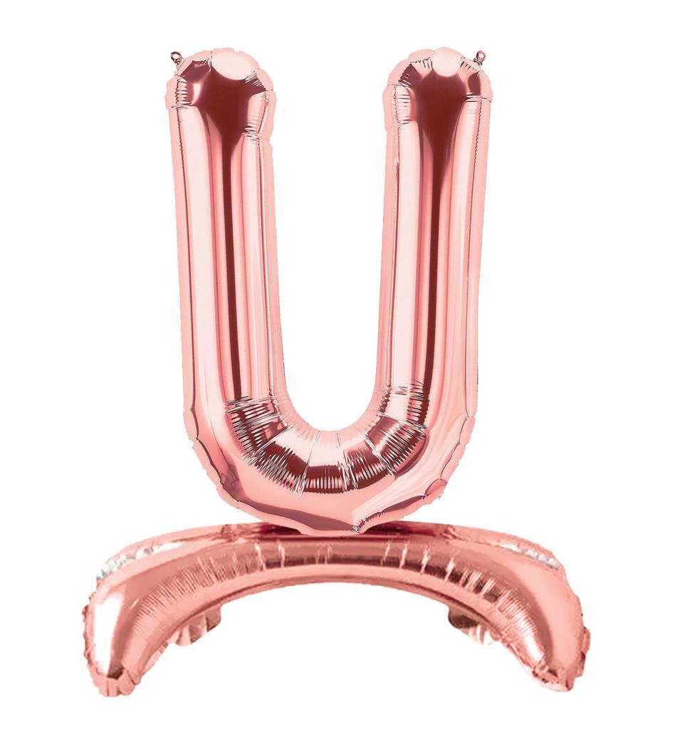 Ayaklı 34" Bronze Harf Folyo Balon - U