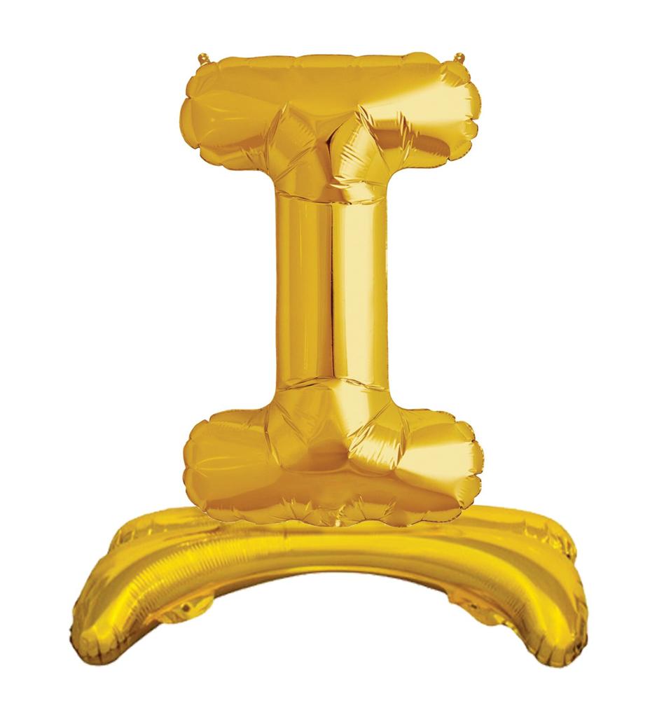 Ayaklı 34" Gold Harf Folyo Balon - I