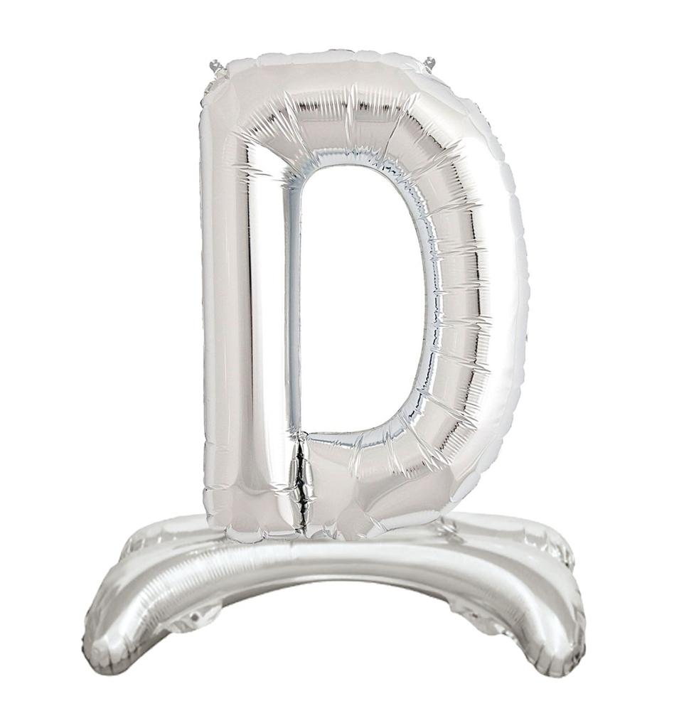 Ayaklı 34" Gümüş Harf Folyo Balon - D