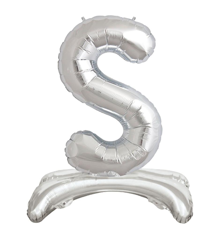 Ayaklı 34" Gümüş Harf Folyo Balon - S