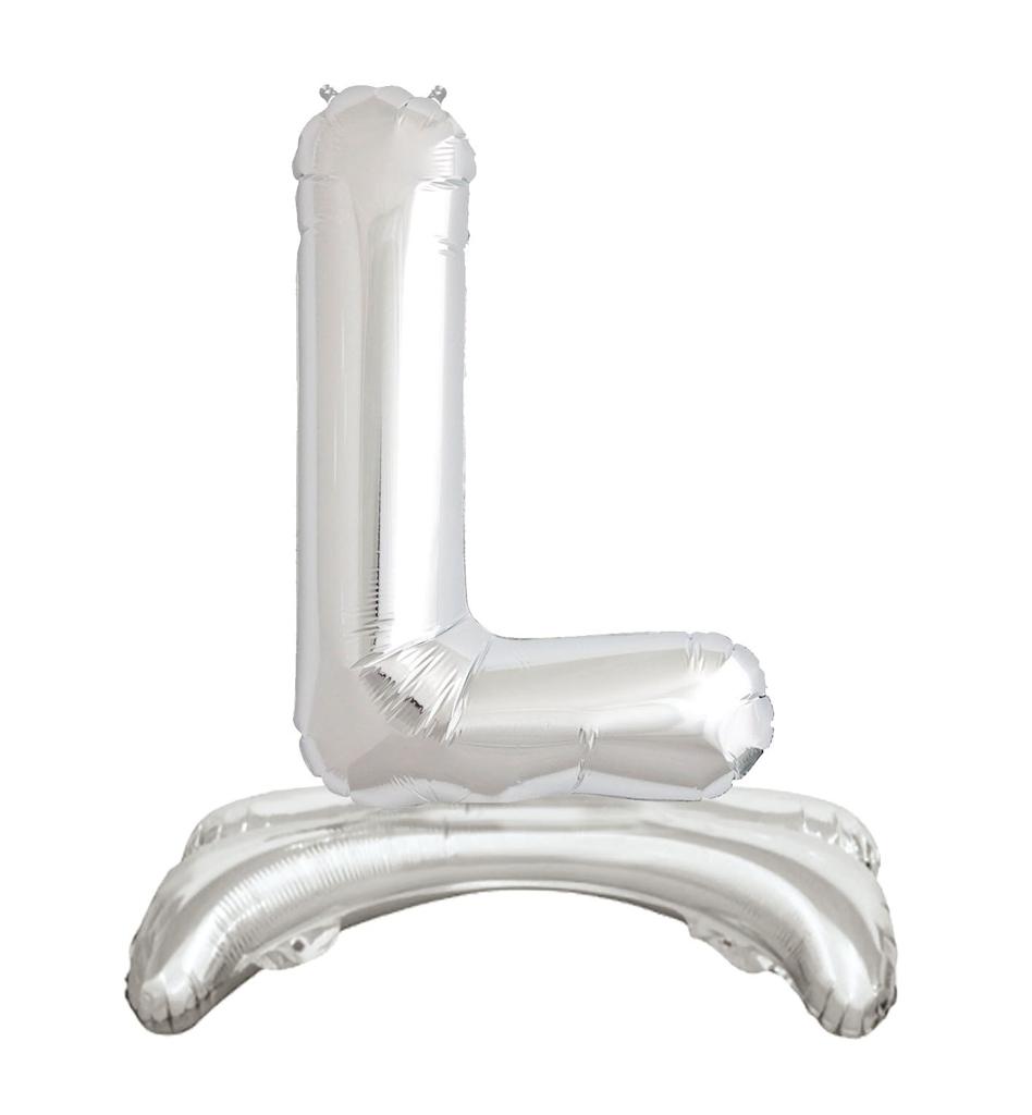 Ayaklı 34" Gümüş Harf Folyo Balon - L