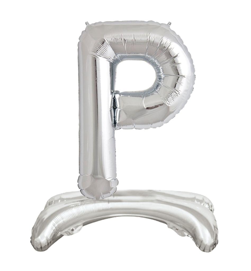Ayaklı 34" Gümüş Harf Folyo Balon - P