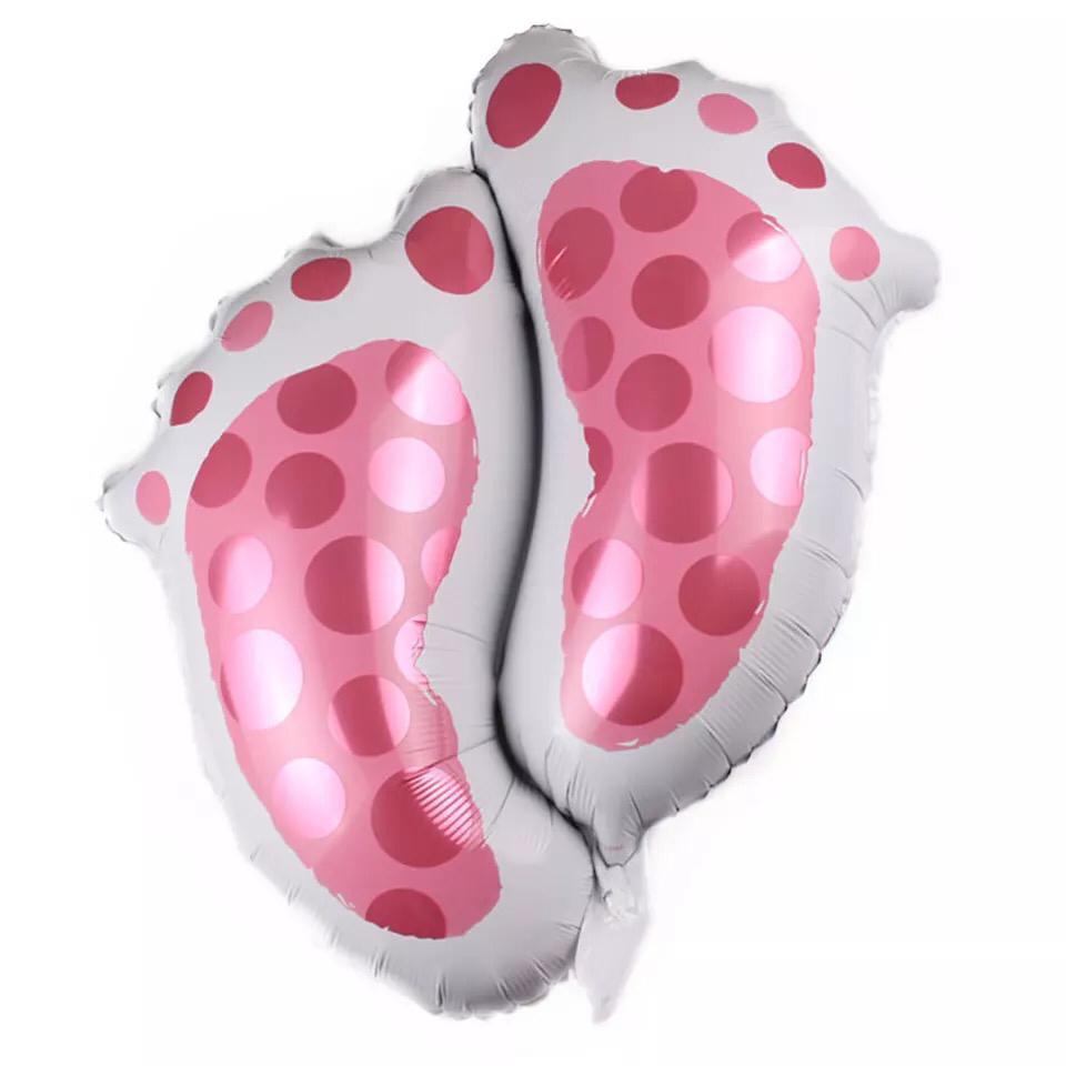 Pembe Ayak İzi Folyo Balon