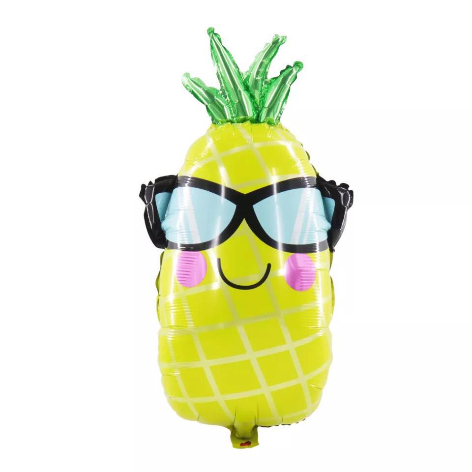Gözlüklü Ananas Folyo Balon
