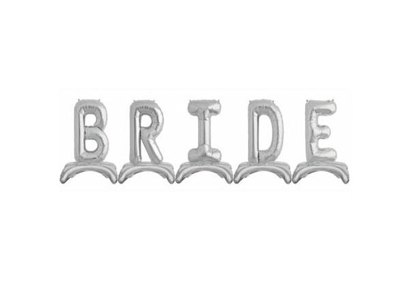 Ayaklı 32" Gümüş Bride Folyo Balon