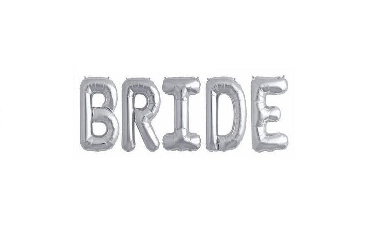 34" Gümüş Bride Folyo Balon