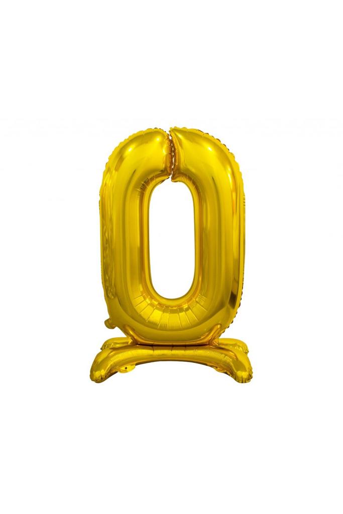 Ayaklı 32" Gold Rakam Folyo Balon - 0