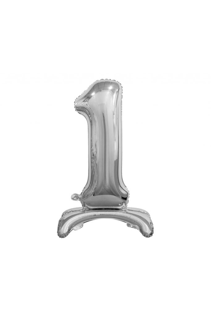 Ayaklı 32" Gümüş Rakam Folyo Balon - 1