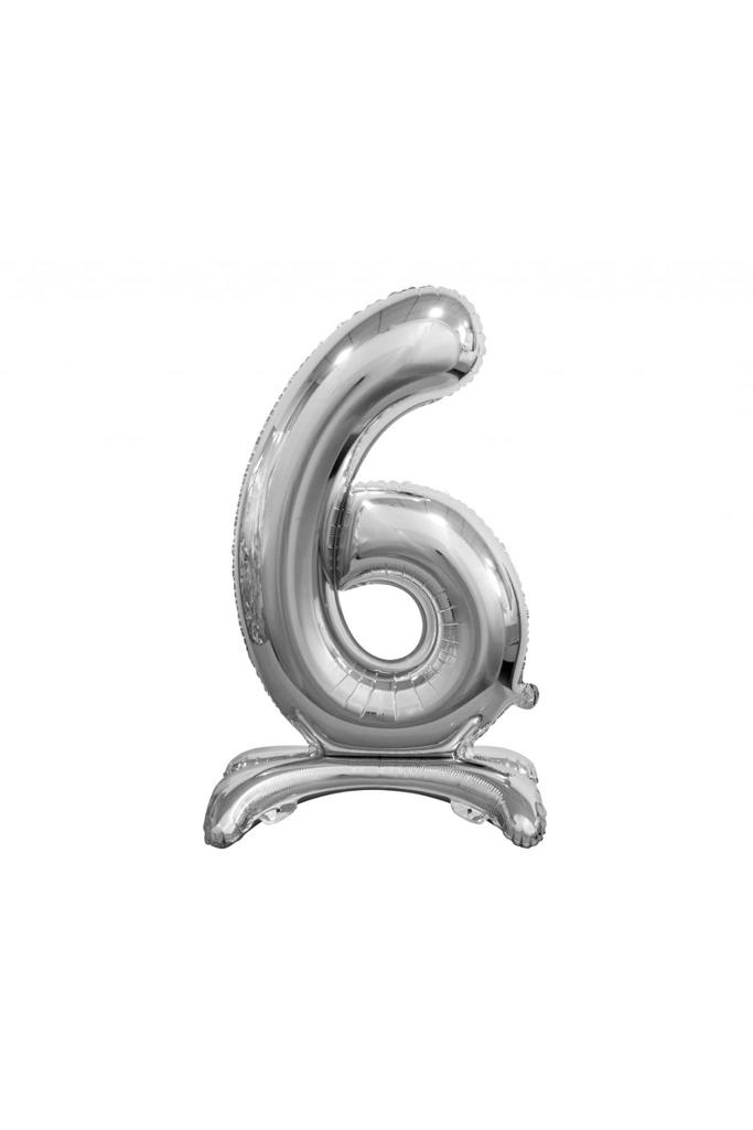 Ayaklı 32" Gümüş Rakam Folyo Balon - 6