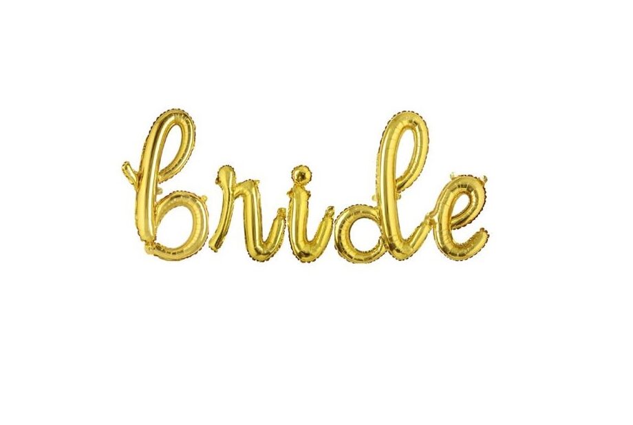 18" Gold Bride El Yazısı Folyo Balon