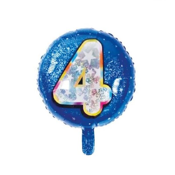 18" Mavi Rakam Folyo Balon - 4