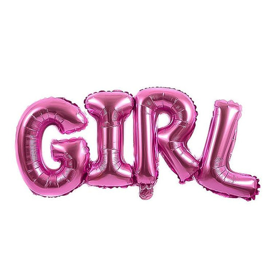 Pembe Girl Yazı Folyo Balon