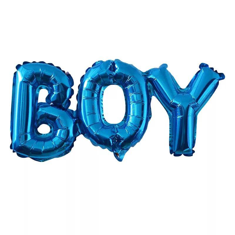 Mavi Boy Yazı Folyo Balon