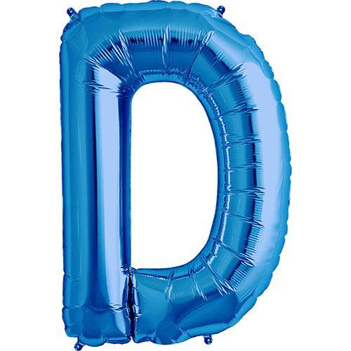 16" Mavi Harf Folyo Balon - D