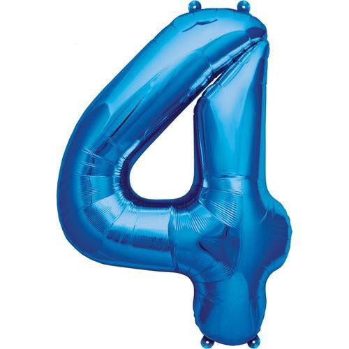 16" Mavi Rakam Folyo Balon - 4