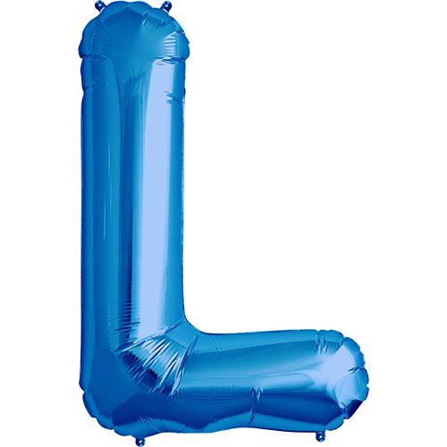 16" Mavi Harf Folyo Balon - L