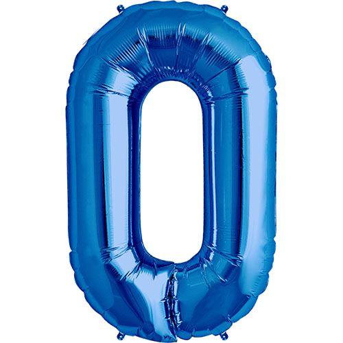 16" Mavi Harf Folyo Balon - O