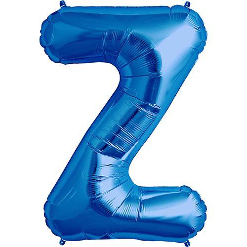 16" Mavi Harf Folyo Balon - Z