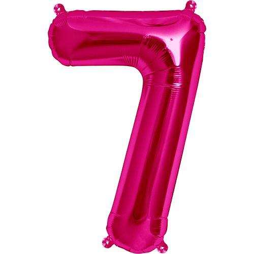 16" Pembe Rakam Folyo Balon - 7