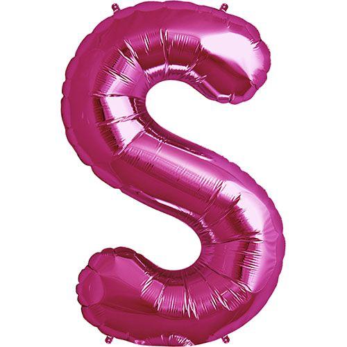 16" Pembe Harf Folyo Balon - S