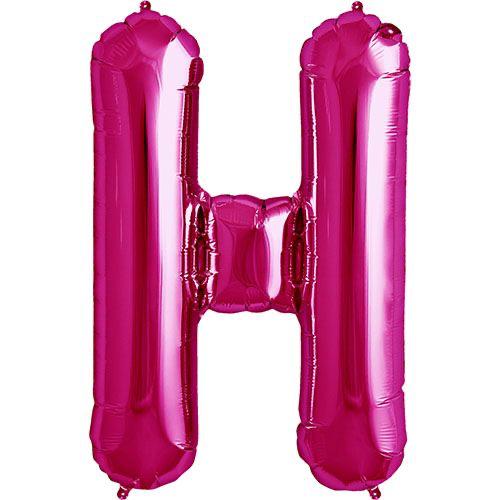 16" Pembe Harf Folyo Balon - H