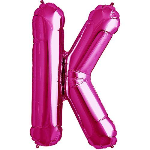 16" Pembe Harf Folyo Balon - K