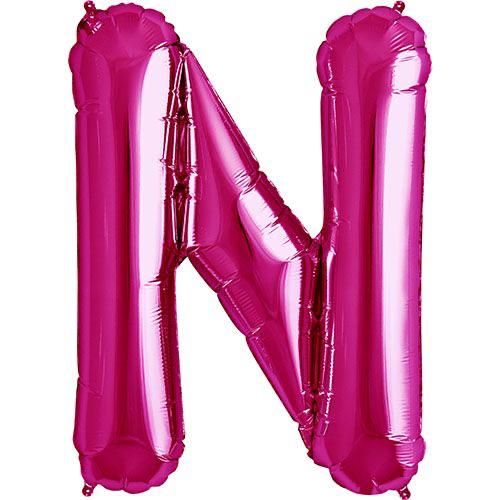 16" Pembe Harf Folyo Balon - N