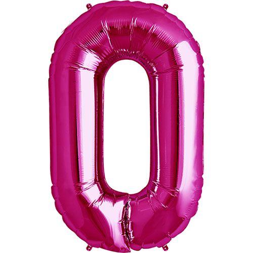 16" Pembe Harf Folyo Balon - O