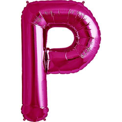 16" Pembe Harf Folyo Balon - P