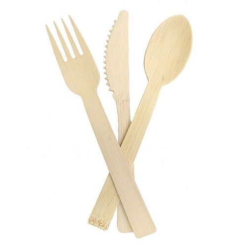 Ahşap Çatal Kaşık Bıçak Seti 16 cm 24'lü