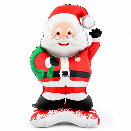 Ayaklı Gözlüklü Noel Baba Folyo Balon