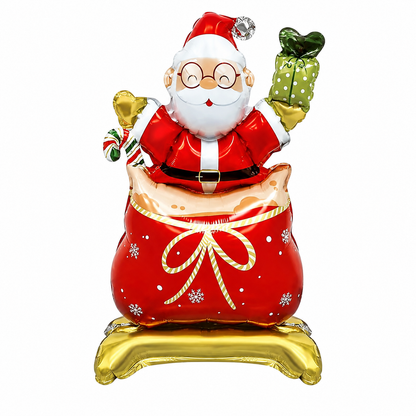 Ayaklı Küçük Noel Baba Folyo Balon