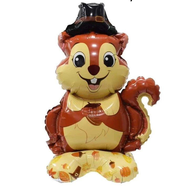 Ayaklı Şapkalı Sincap Folyo Balon